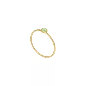 [SW 歐洲百年品牌訂製水晶] Snatch X MINIMENT迷你們 幸運水晶純鋼戒指 - 金色 6.風之女神綠(八月幸運色) - 2XL 3號（內徑 1.4cm）