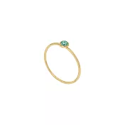 [SW 歐洲百年品牌訂製水晶] Snatch X MINIMENT迷你們 幸運水晶純鋼戒指 - 金色 7.復古祖母綠(五月幸運色) - 3XL 3號（內徑 1.4cm）