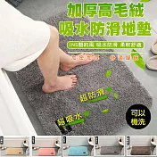 加厚高毛絨吸水防滑地墊 天藍色