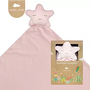 美國 Angel Dear 大頭動物嬰兒毛毯單入禮盒 (粉紅小星星)