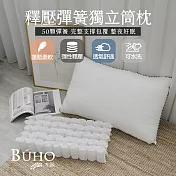 【BUHO布歐】釋壓滾邊彈簧獨立筒枕 (2入)臺灣製