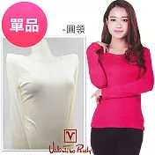 范倫鐵諾Rudy 保暖衛生衣 RAYON珍珠纖維舒柔-圓領F-加大(單件)F-白