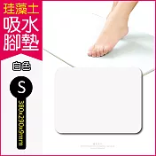 生活良品-頂級珪藻土速乾超吸水地墊 S尺寸-5色任選(矽藻土 矽藻土吸濕防黴 腳踏墊)白色