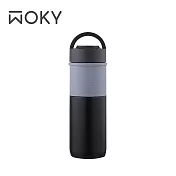 【WOKY 沃廚】JIN真瓷系列-陶瓷環保提手杯500ML(5款任選) 黑色