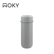 【WOKY 沃廚】輕量隨行陶瓷保溫瓶260ML灰色