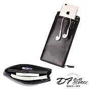 DF BAGSCHOOL - 日系質感簡約輕量實用手機包長夾-共2色黑色