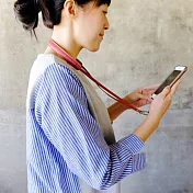 手工皮革減壓手機掛繩-優雅石榴紅(可刻英文字)吊飾-焦糖咖啡