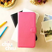 【CHIUCHIU】Apple iPhone 12 mini (5.4吋)荔枝紋側掀式可插卡立架型保護皮套(純淨白)