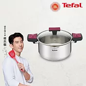 Tefal法國特福 香頌不鏽鋼系列聰明瀝水24CM雙耳湯鍋(加蓋)