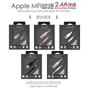 【doocoo】Apple Lightning MFi 鋁合金編織充電傳輸線-120CM紅色