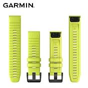 【GARMIN】QUICKFIT 22mm 矽膠錶帶亮黃