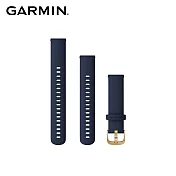 【GARMIN】LEGACY HERO 傳奇英雄系列 配件錶帶(矽膠)丹佛斯藍矽膠錶帶暨淡金色錶扣