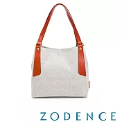 ZODENCE DION德國帆布肩背托特包 貴族白