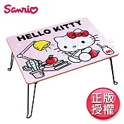 【HELLO KITTY】臺灣製 凱蒂貓 粉色 認真上進 摺疊桌 四方桌 和室桌 兒童桌60x48x30cm