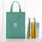 E.City_大容量簡約風牛津保溫保冷野餐便當包 綠