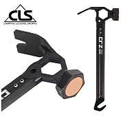 【韓國CLS】多功能紅銅營錘/拔釘器/開瓶器/六角起子/鋤頭/鎚/營釘(兩色任選)黑色