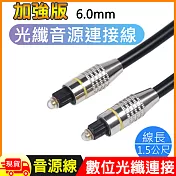 加強版光纖音源連接線-1.5m 黑色