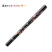 【AKASHIYA 愛格詩雅】天然竹筆 越前塗 漆塗 舞櫻 黑色 (UK15E-04)