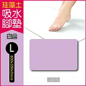 2片任選超值組 生活良品-頂級珪藻土速乾超吸水地墊-L加大版(矽藻土 矽藻土吸濕防黴 腳踏墊)紫色*2組