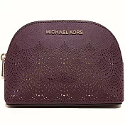 MICHAEL KORS 蕾絲雕花防刮化妝包-深紫
