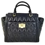 MICHAEL KORS 菱格紋皮革兩用包-黑色