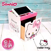【Hello Kitty】凱蒂貓 多功能手機架收納單抽盒 置物盒 桌上收納 文具收納(正版授權臺灣製)