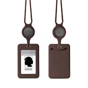 Bone 蹦克 頸掛開窗識別證套|RFID雙面感應卡夾 - 時尚咖