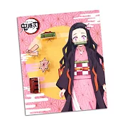 STORY故事銀飾-鬼滅之刃造型耳環-禰豆子款夾式