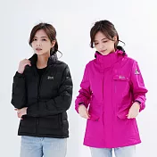 【遊遍天下】女款二件式GlobeTex防水透濕+無縫90羽絨外套(GJ25010) 5XL 桃紅