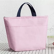 E.City_牛津布質感純色手提保溫保冷便當包 粉
