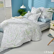義大利La Belle《青青草原》雙人純棉防蹣抗菌吸濕排汗兩用被床包組