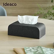 【日本ideaco】圓角磚砂岩面紙盒 -沙黑