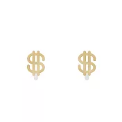 Snatch X MINIMENT迷你們 過年限定系列 - 金色 - 金錢符號$ - 鋼耳夾