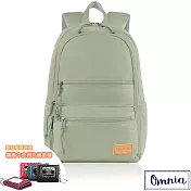 【OMNIA】買就送鑰匙包-機能款減壓防震14吋筆電後背包- 奶綠