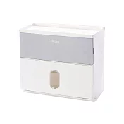 多功能雙層紙巾盒 (1入)雪狼灰