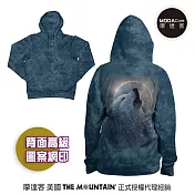 摩達客 美國進口The Mountain 日蝕狼嚎 女版長袖連帽外套 2XL 灰