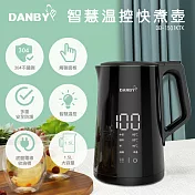 DANBY丹比1.5L智慧溫控快煮壺DB-1501KTK(雙層防燙)