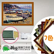 【酷蛙創意】客製經典實木108片拼圖框(9色)-127柚木