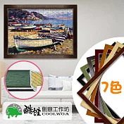 【酷蛙創意】客製經典實木108片拼圖框(9色)-127胡桃