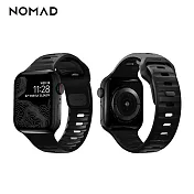 美國NOMAD Apple Watch專用運動風FKM橡膠錶帶-44/42mm 黑色