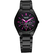 Roven Dino羅梵迪諾 愛情鉅作三環日期腕錶(桃紅/大)