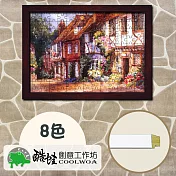 【酷蛙創意】客製復古木紋520片拼圖框(8色)-470咖啡