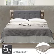 Homelike 喜家居雙人5尺收納床台組(2043)