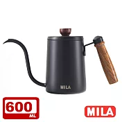 MILA 木柄鶴嘴不鏽鋼手沖壺附刻度 600ml