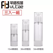 Fit Vitae羋恬家居 旅行便攜化妝品分裝噴霧瓶(白-三入組)