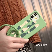 INJOYmall for iPhone X 慢活日常 二合一防摔背繩手機殼