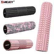 □升級加長設計款!! 實心瑜珈軸 不易變形 2種凸點 不同體驗□慢跑 運動 健身 舒展 放鬆 按摩滾筒 滾輪 瑜珈柱 手感親膚 約44公分長 黑色