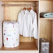 E.City_PEVA圓形束口搬家袋衣物棉被袋收納袋(2入) 隨機出貨