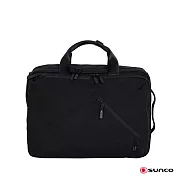 【SUNCO】日本進口 3way 斜背/ 後背/ 手提電腦包- 黑色