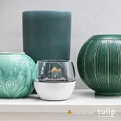 【Tenderflame】桌上型火焰情境氣氛燈 Tulip 18cm 簡約白